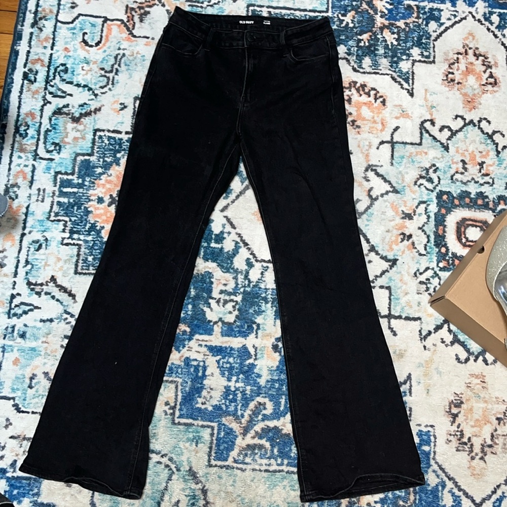 Black flare jeans